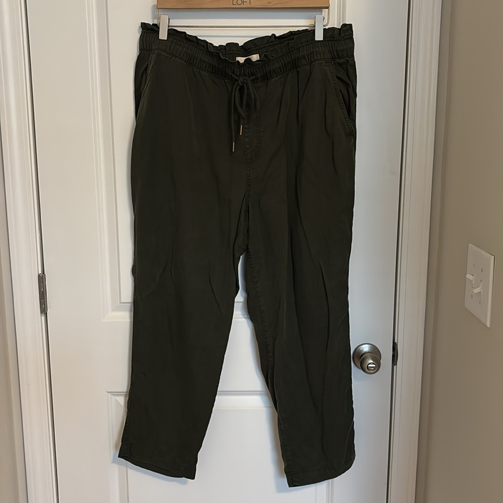 LOFT | PAPER BAG TAPERED PANTS | SIZE XL